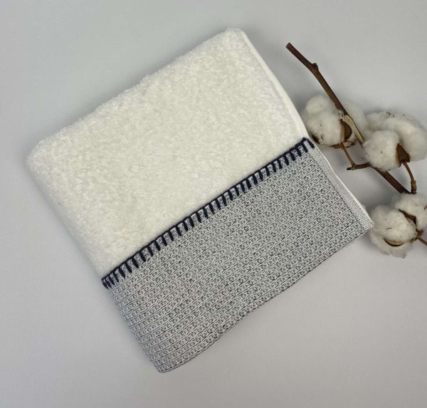 Рушник 50х90 Lunaria White- Grey