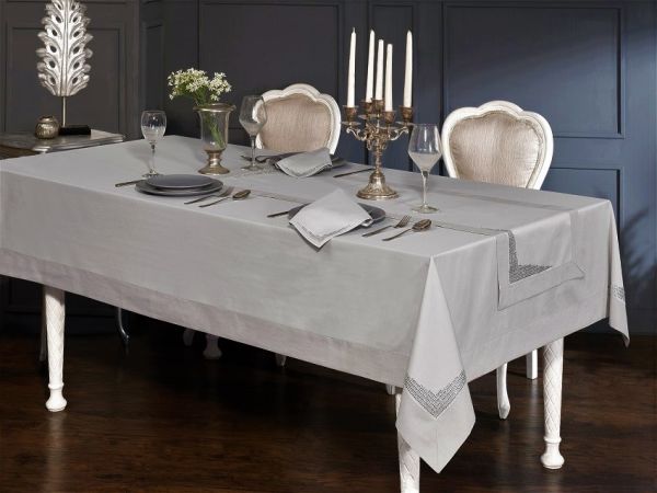 Скатертина Set Maison D'or 150х260+40x140+8psc Diamond T.Cloth Grey