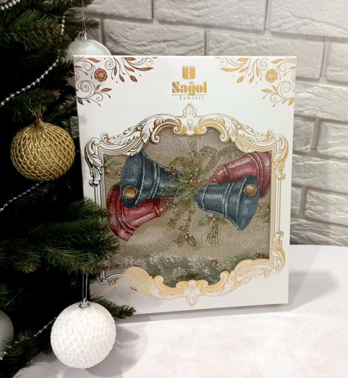 Набір новорічний доріжка 35х85 + наволочка 50х70 St-136 в коробці