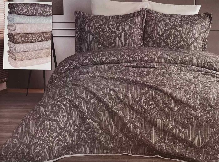 Покривало Moda Box 240х260 з наволочками Aycan Anthracite