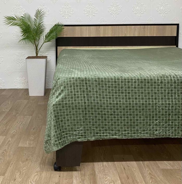 Покривало велюр євро (1214) 150х200 Green