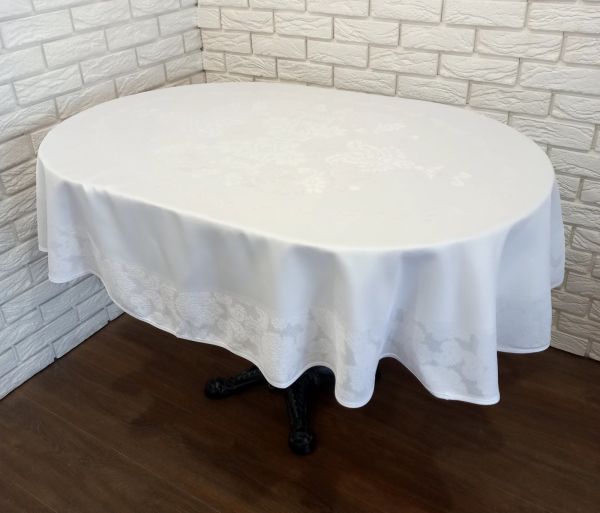 Скатертина Sagol тефлон 160x220 ovale St-060 White