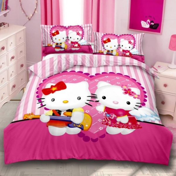 Постільна білизна 150x210 см "Hello Kitty"