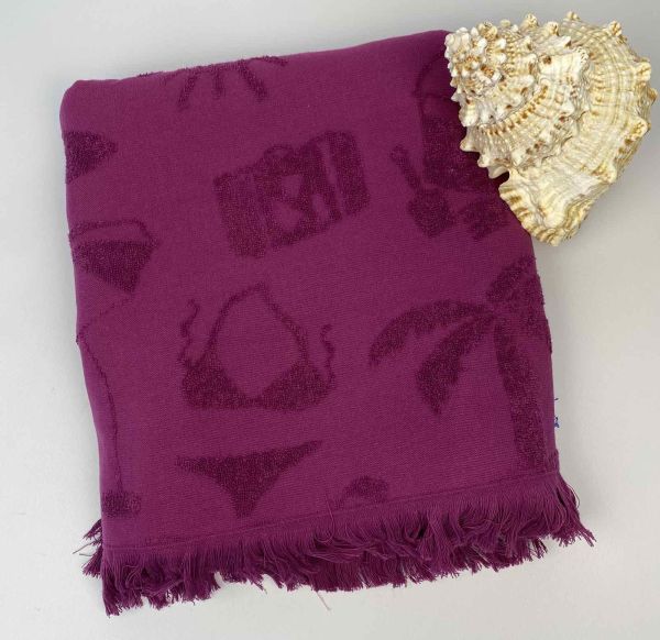 Пляжний рушник Maison D'or Miami 100x200 Purple