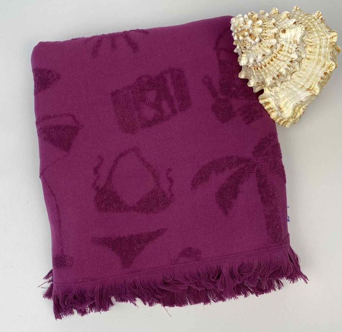 Пляжний рушник Maison D'or Miami 100x200 Purple