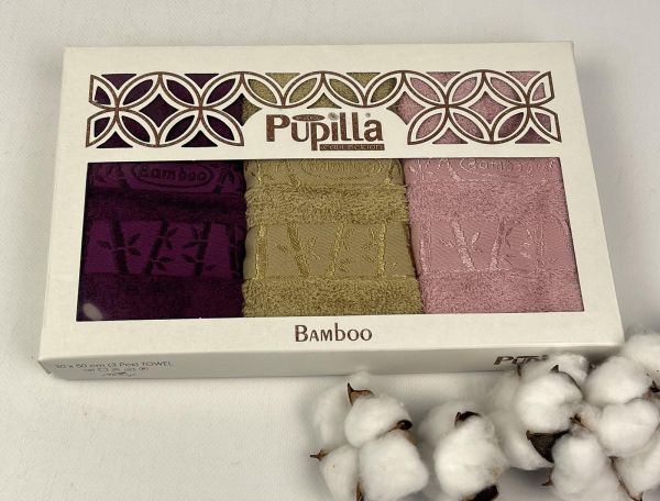 Набір махрових рушників Pupilla 3шт 30х50 Bamboo 1