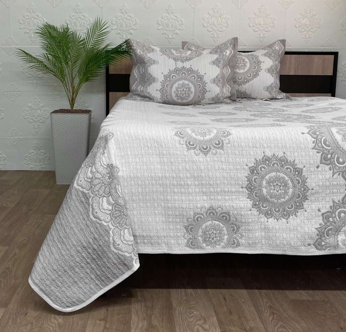 Покривало Moda Box 240х260 з наволочками Ahzen Gri