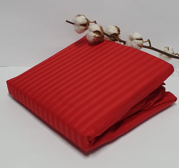Простирадло на резинці AE Cotton 180x200 + наволочки Red