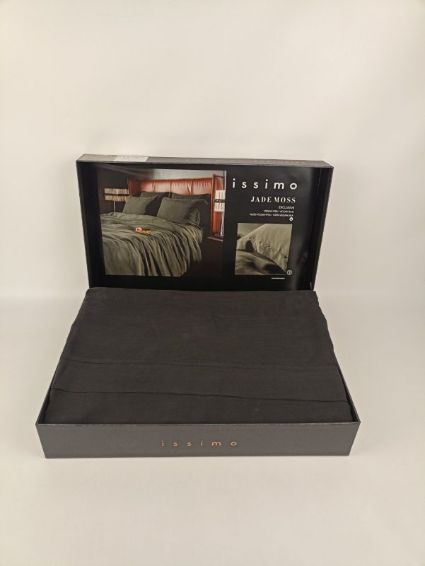 Постільна білизна Issimo Home vegan silk 200х220 Jade Black