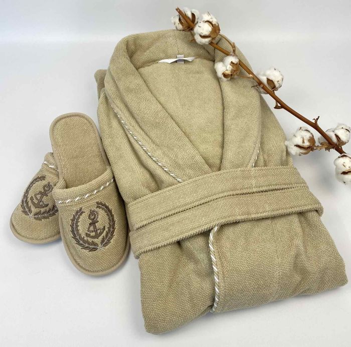 Халат чоловічий Maison D'or Michel Sailing Beige L
