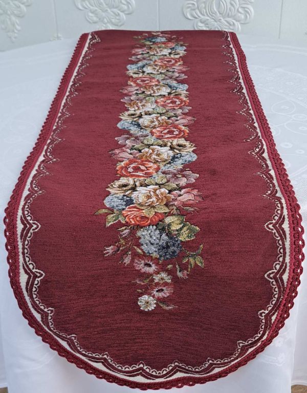 Доріжка Sagol велюр 40х170 OV St 154 Bordo
