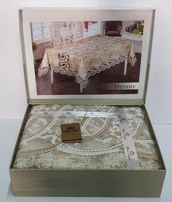 Скатертина Велюр Maison Royale 160x350 Eternity Cappucino