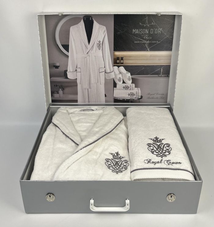 Халат-набір Maison D'or Royal Crown White XL