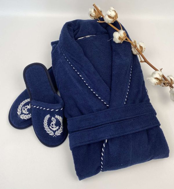 Халат чоловічий Maison D'or Michel Sailing Navy Blue S