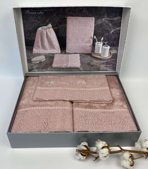 Рушники Maison D'or 3шт Roesia Este Rose