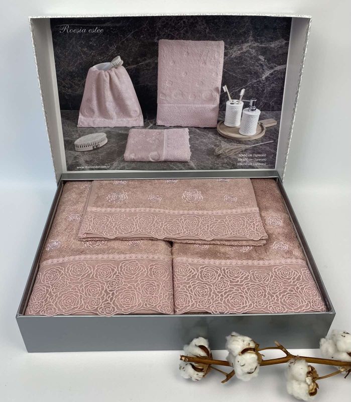 Рушники Maison D'or 3шт Roesia Este Rose
