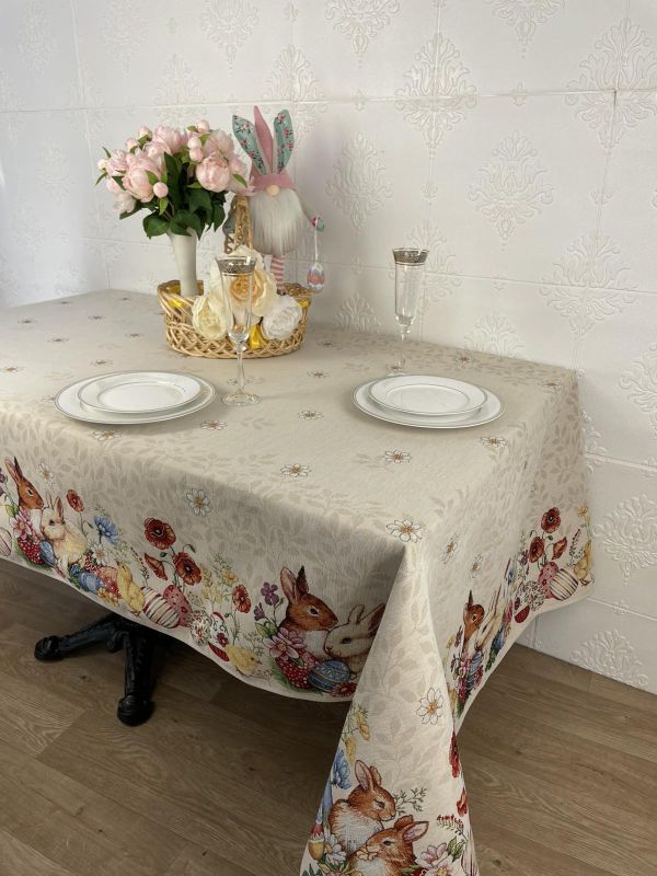 Скатертина великодня гобеленова Milano 140х180 cod 002