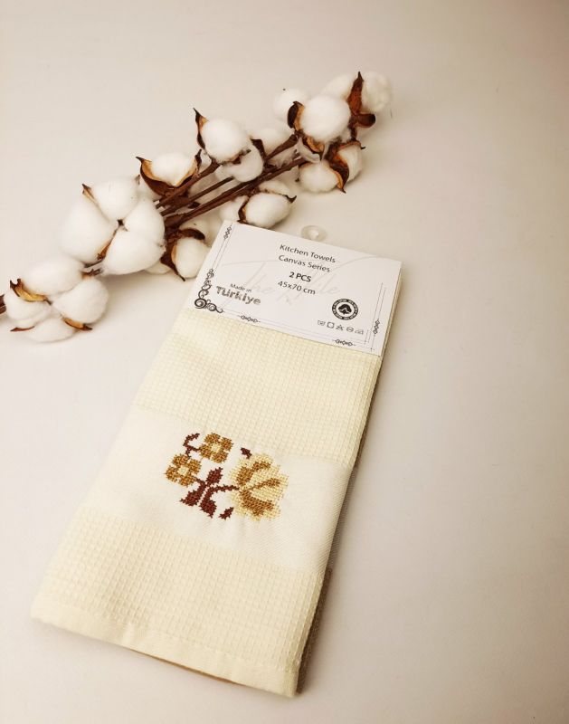 Набір вафельних рушників 2 шт Canvas Series Beige-Cream