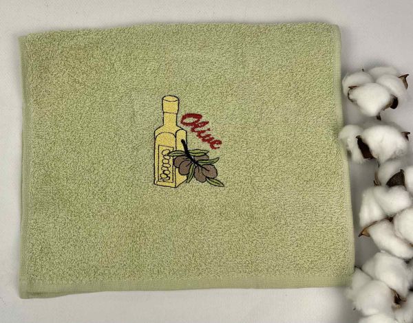 Махровий кухонний рушник Happy cotton 30х50 Olive Light Green
