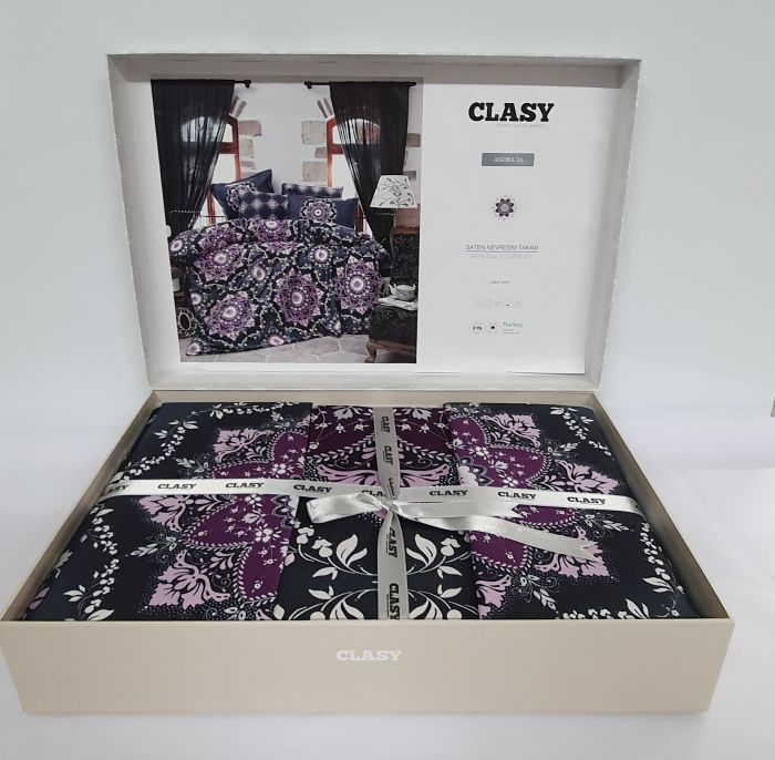 Постільна білизна CLASY сатин 200x220 см Agora v2