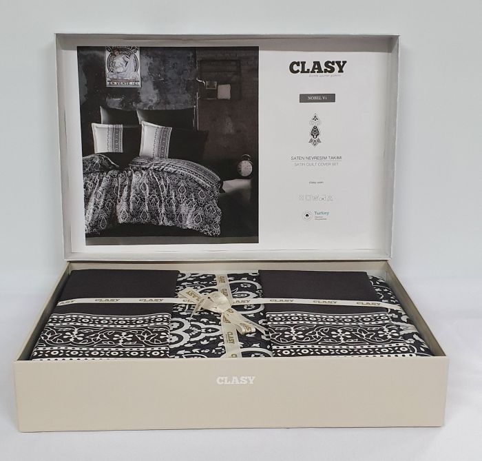Постільна білизна CLASY сатин 200x220 см Nobel v1