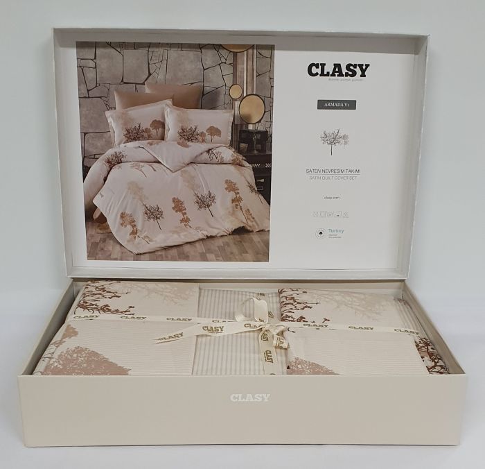 Постільна білизна CLASY сатин 200x220 см Armada v1