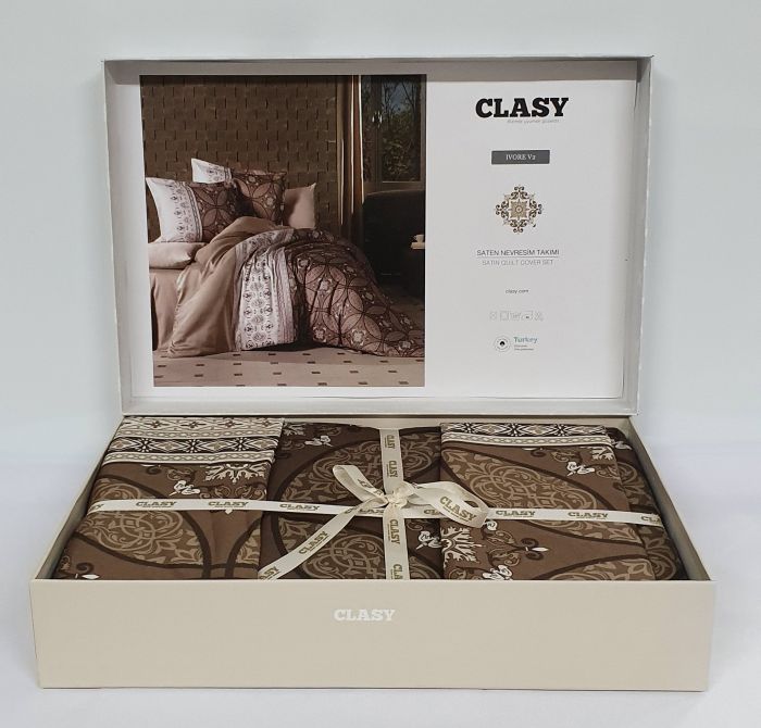 Постільна білизна CLASY сатин 200x220 см Ivore v2