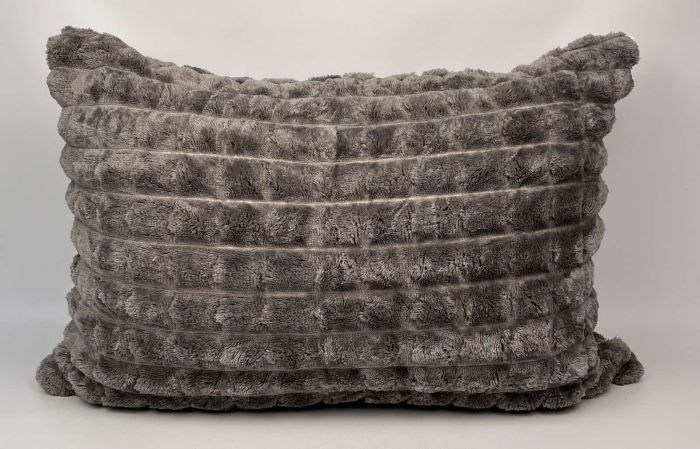 Наволочка велюрова "Клітка" 50x70 Grey