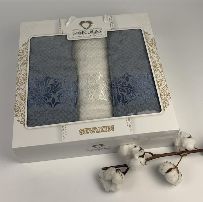 Набір рушників Two Dolphins 3 шт Sevakin K.Gri(E894)