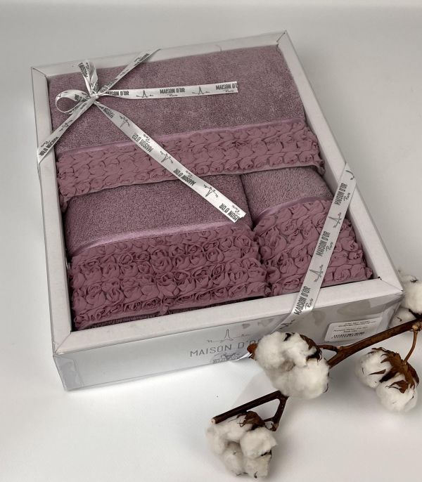 Рушники Maison D'or 3шт Rosa Lilac