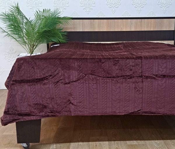 Покривало велюр без упаковки 150х200 Bordo (1183)