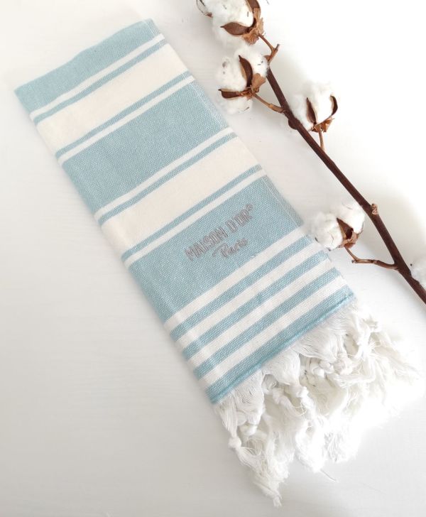 Рушник Maison D'or Primavera 40x70 Turquoise-White