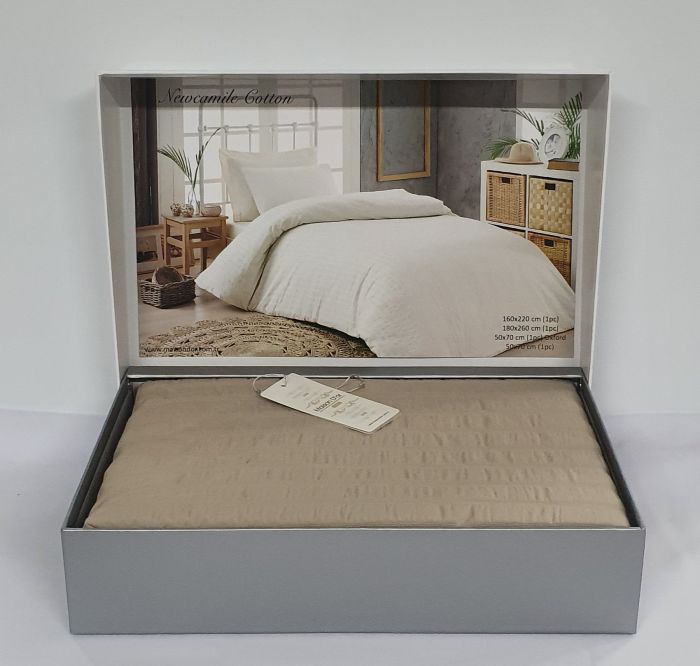 Постільна білизна Maison D'or сатин жатка 200х220 New Camile Cotton Beige