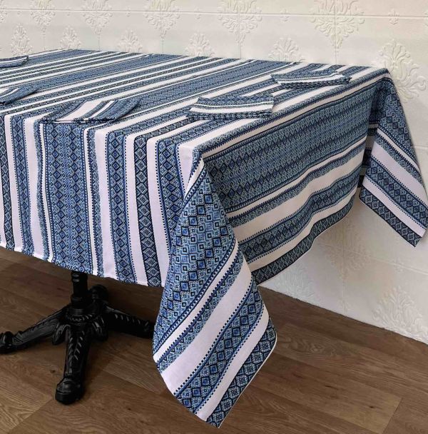 Скатертина з серветками Едельвіка 230Х140 17.3 Коттон Blue /2
