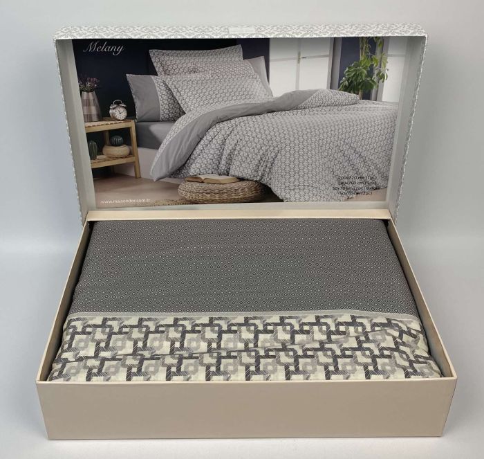 Постільна білизна Maison D'or ранфорс Melany 200х220 Grey
