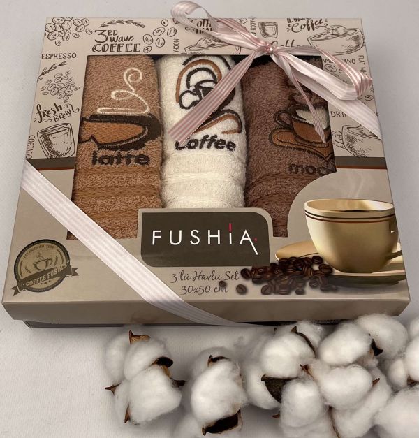 Набір кухонних рушників Fushia 3шт 30х50 Coffee