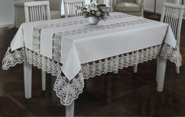 Скатертина Велюр Acme Tekstil 160x220 Charment Krem PVS