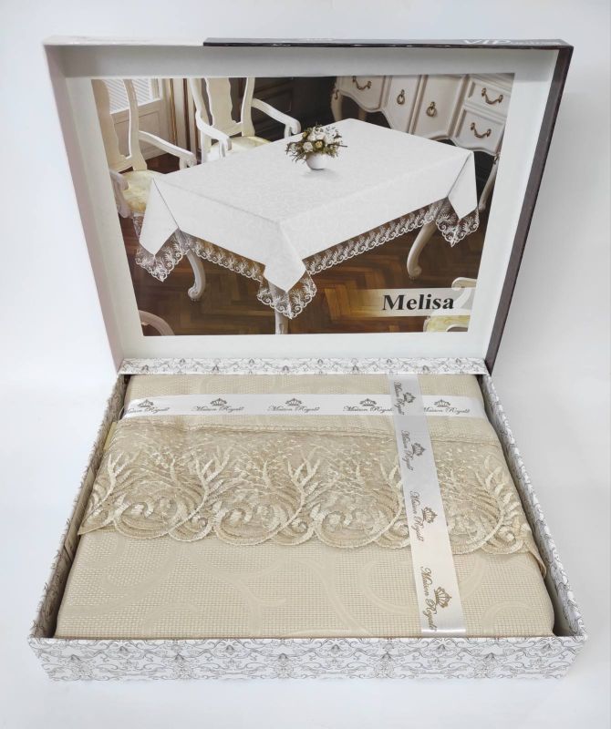 Скатертина Maison Royale 160x400 ovale Melisa Cappucino
