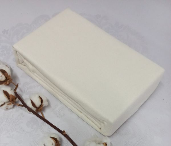 Простирадло 160х200 махрове на резинці "Home line" Cream 130г/м2