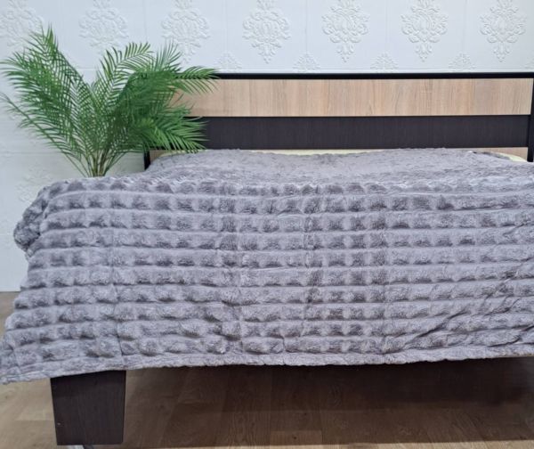 Покривало велюр 180х200 Grey (1310)