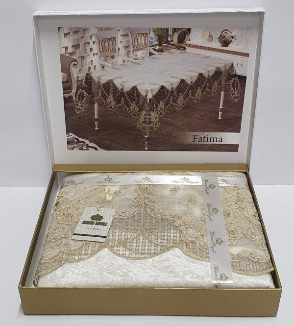 Скатертина Велюр Maison Royale 160x300 Fatima Cream