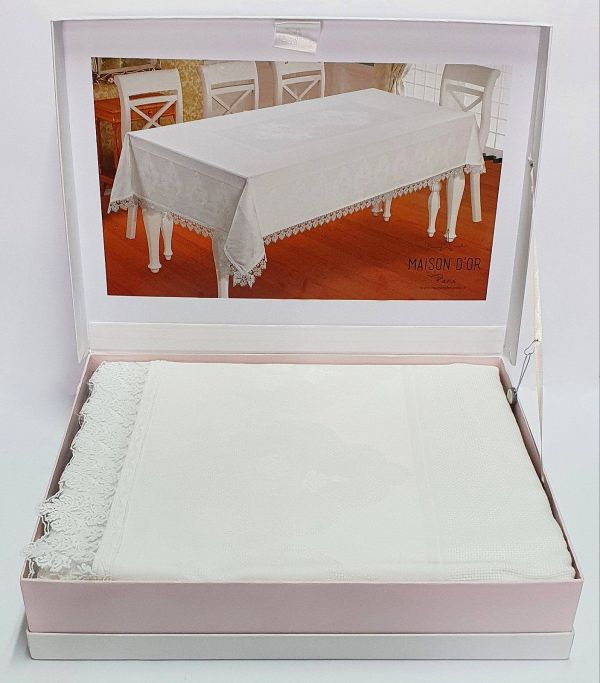 Скатертина Maison D'or 160х320 Natalee White