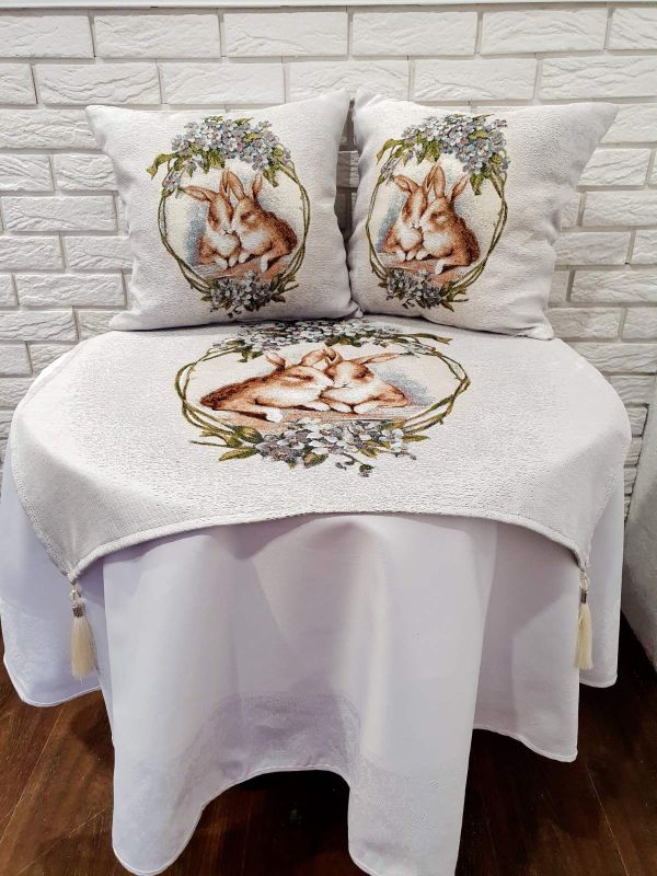Набір великодній квадрат 80х80 + 2 наволочки 45х45 ST-146