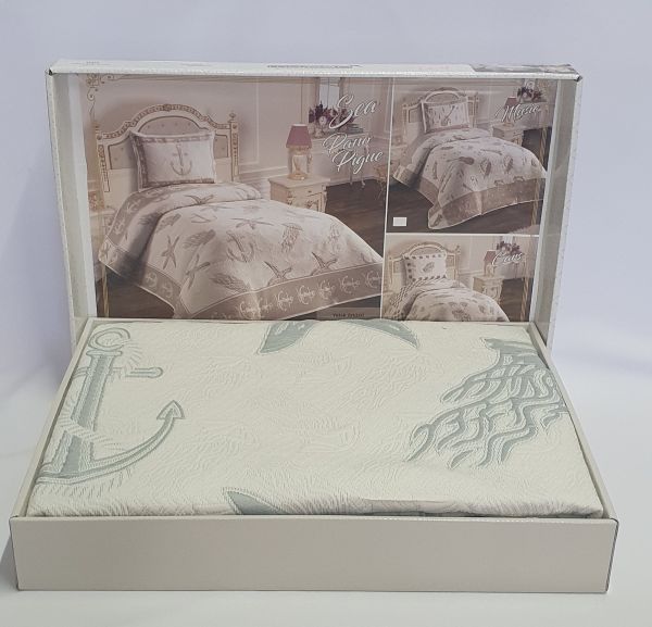 Покривало My Bed Жакард 170x240 з наволочкою Sea Blue