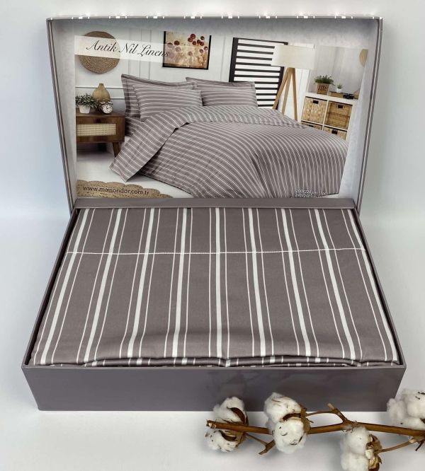 Постільна білизна Maison D'or сатин 200х220 Antik Nil Linens Beige
