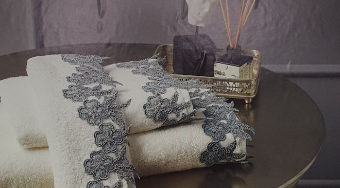Набір рушників 3шт Pepper Home Vanessa Cream - Blue