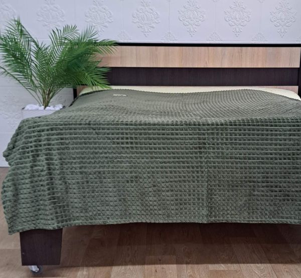 Покривало велюр без упаковки 160х210 Green (1661)
