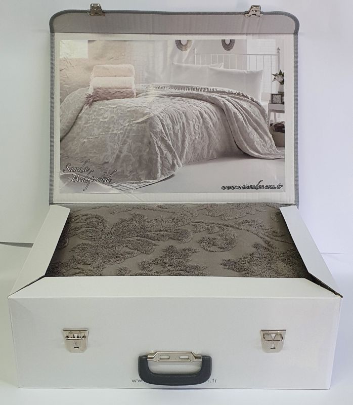 Покривало Maison D'or махрове Sanda 220*240 Light Grey