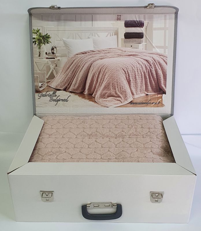 Покривало Maison D'or махрове Gabriella 220*240 Rosa