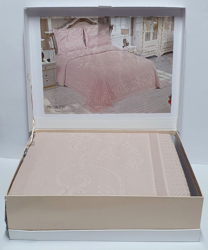 Покривало Пике Maison D'or La Vergne 260x260 Powder (Брудно- Pink)
